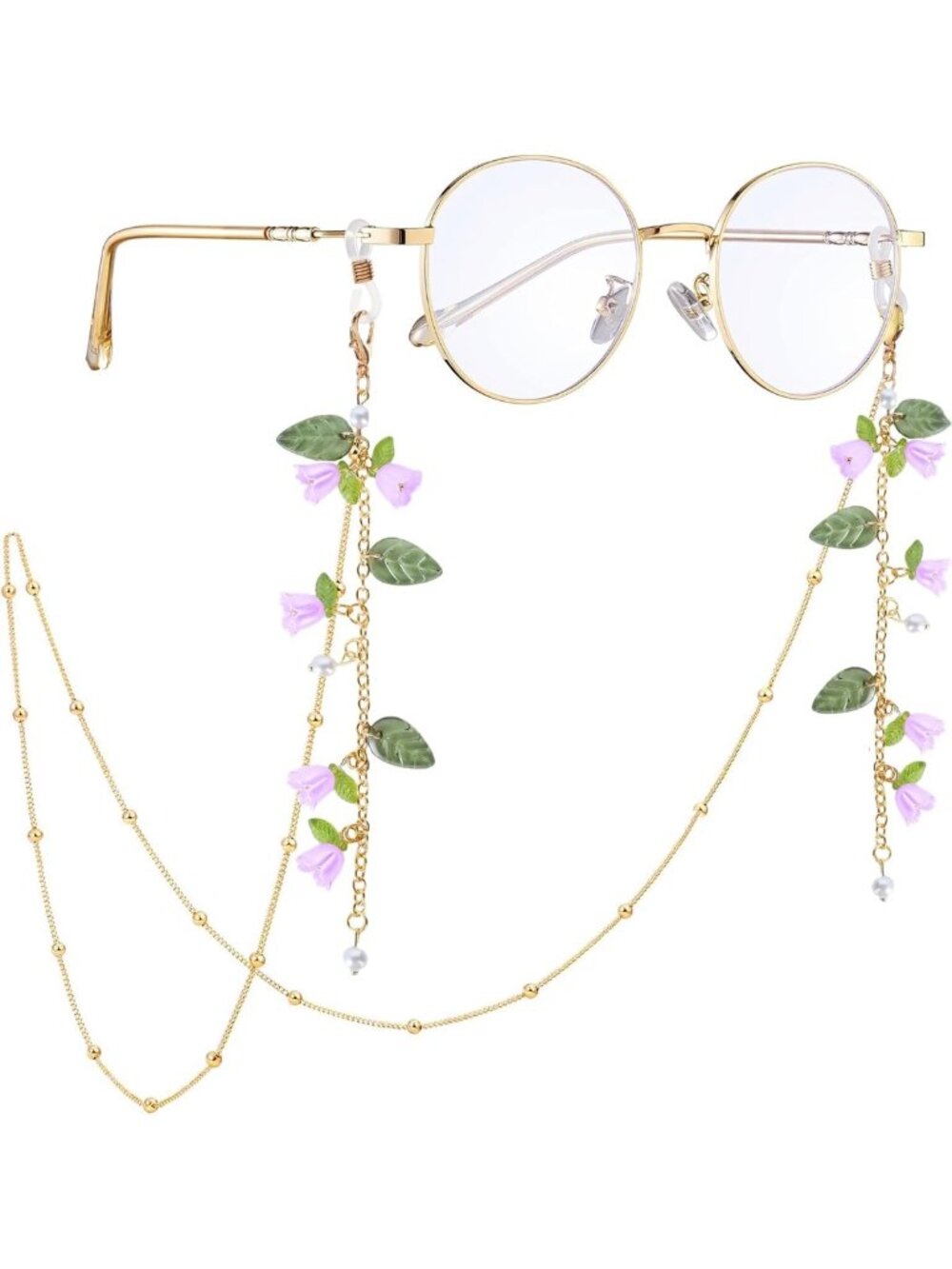 Floral Eyeglasses Chain Holder | Lily of the Valley Sunglasses Strap Accessory
